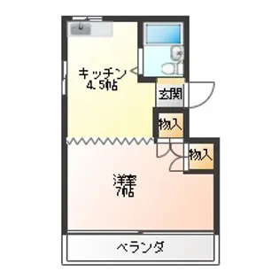半田コーポ【4階】の間取り