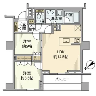 パークハウス小石川【2階】の間取り