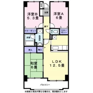 ハイム海神南【5階】の間取り