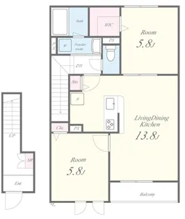 ガレリア上鷺(ガレリアカミサギ)【2階】の間取り