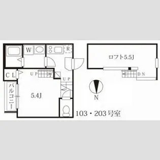 シエルクレア【2階】の間取り