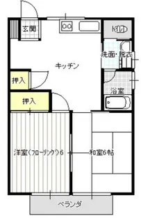 コスモハイツ【1階】の間取り
