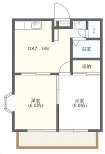 ホワイトビラ御門台【1階】の間取り