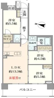 クレストプライムレジデンス アベニュー弐番街【6階】の間取り