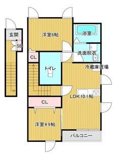 champ de fraises N (シャンドフレーズ)【2階】の間取り