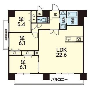 ESTASIA世安【10階】の間取り