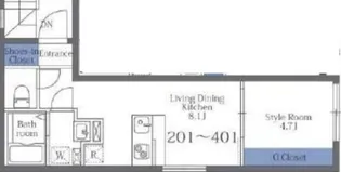 ラフォート森下【2階】の間取り