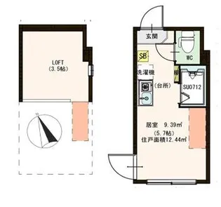ハーモニーテラス町屋III【2階】の間取り