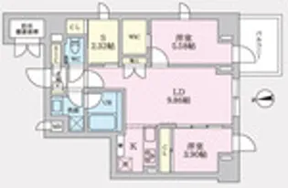タスキプライムテラス後楽園【7階】の間取り