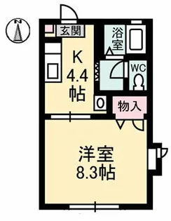 アミティ フラッツ【1階】の間取り
