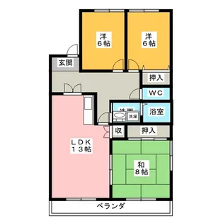 エステート元八事【1階】の間取り