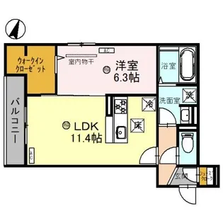 Clashist常磐町【1階】の間取り