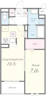 Le SOLEIL(ル・ソレイユ)【3階】の間取り