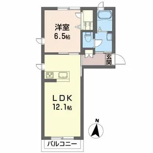 シャーメゾン住吉【1階】の間取り