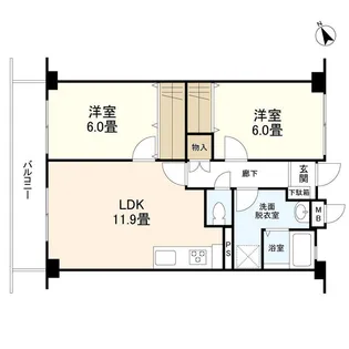 シャトーブラン梶が谷【3階】の間取り