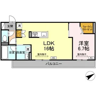 トリシア大慈寺町 A【2階】の間取り