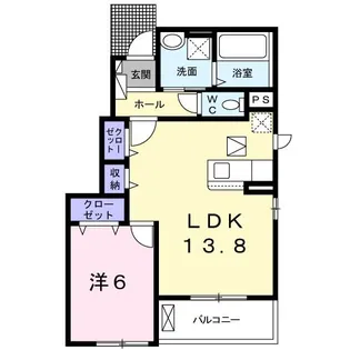 サンリット上之 A【1階】の間取り