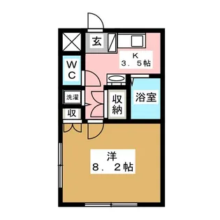 サンディ若里コーポ【2階】の間取り