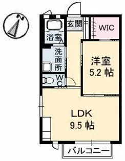 パルメゾン A【2階】の間取り