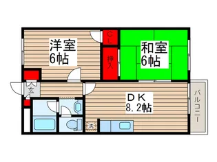 フォレスト薬円台【1階】の間取り