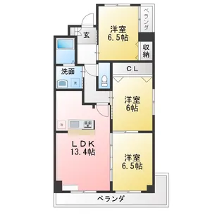 サウスリバーサイドKANO【5階】の間取り