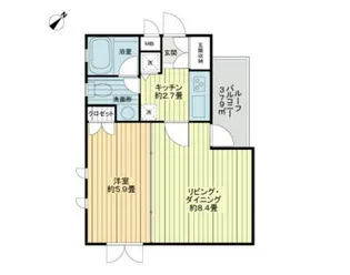 デュオ・スカーラ幡ヶ谷【5階】の間取り