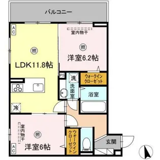 ガットフェリーチェ【3階】の間取り