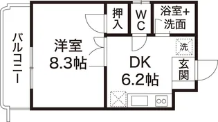 シーサイドハイツ【5階】の間取り