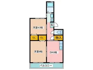 グリーンハイツ松原【1階】の間取り