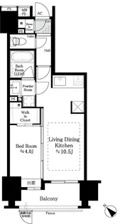 グローベルタワー梅島【1階】の間取り