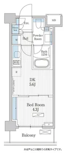 パークアクシス門前仲町テラス【3階】の間取り