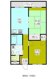 鶴見園ハイツ【4階】の間取り