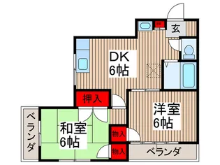 シルクハイツ【3階】の間取り