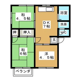 メゾン貝戸 A棟【2階】の間取り