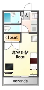 ホワイトローズII【1階】の間取り
