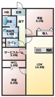 油屋ハイツ中野II【2階】の間取り