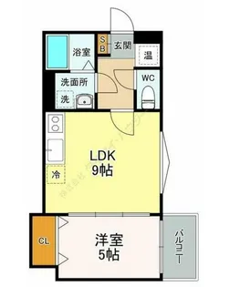 ブラン蒲町【2階】の間取り