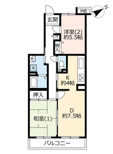 URシティハイツ調布小島町【3階】の間取り