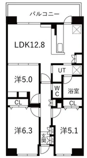 アクティ目黒駅前 2号棟【4階】の間取り