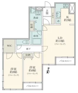 シャトー赤坂【3階】の間取り