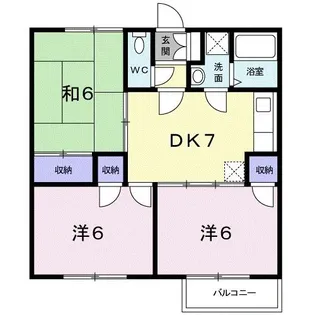 アップタウン弐番館【2階】の間取り