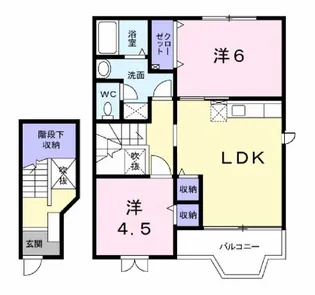フロラシオン寺小路 B【2階】の間取り