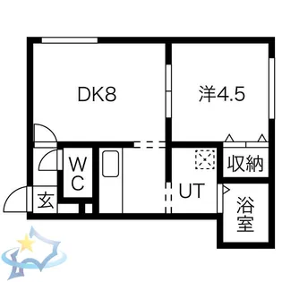 ヴェルデュール中央【3階】の間取り