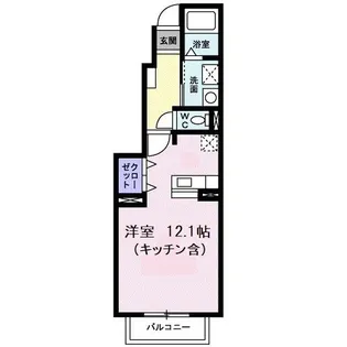 カルム・プロムナード【1階】の間取り