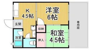 荻野グリーンハイツ【1階】の間取り