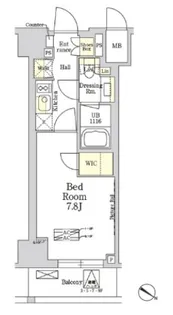 THE CLASS MINAMIAZABU【7階】の間取り