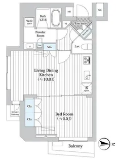 プレール・ドゥーク新宿West【4階】の間取り