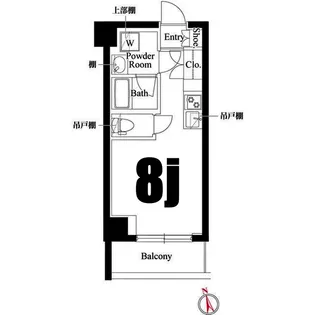 グリシーナ横浜桜木町【4階】の間取り