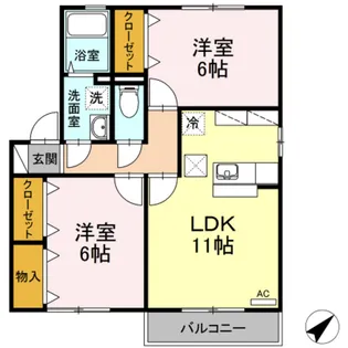 メルベーユコート C棟【1階】の間取り