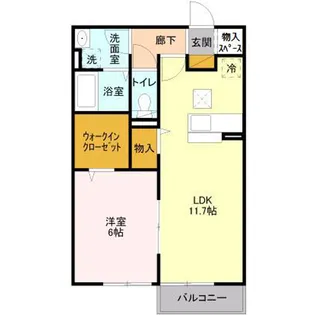 レジデンス北荒川沖【1階】の間取り